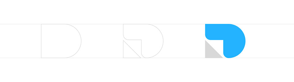 Construction du nouveau logo de Debitoor