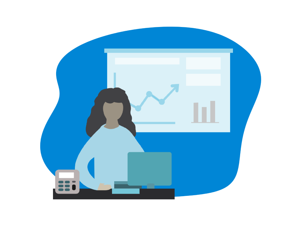 Un entrepreneur analyse le bilan comptable de son entreprise sur le logiciel de facturation Debitoor