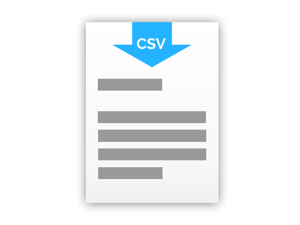 Une liste de factures au format csv exportée depuis le logiciel de facturation Debitoor.